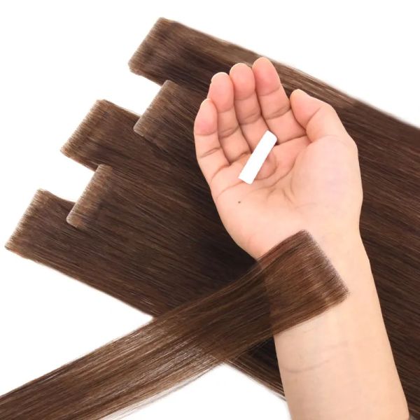 Экспрессии neitsi невидимая лента в человеческих волосах наращивание волос на коже уток черный коричневый цвет бесшовная инъекция натуральная лента волосы 10 шт./Пакет