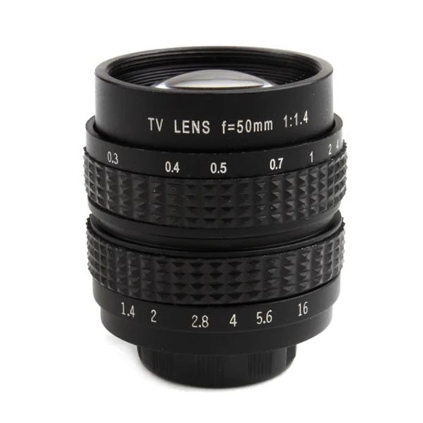 Accessoires 50mm F1.4 TV -Objektiv für Sony Nex/Panasonic/Olympus MFT MFT M4/3 und Fuji FX -Kameras Sier schwarze Farbe