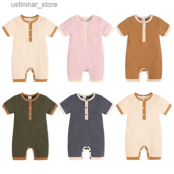 Rompers Abbigliamento a maniche corte per la nascita di nascita neonata per bambini per 0-12 mesi arrivano il corpo per bambini ragazzi e un pezzo unico L47