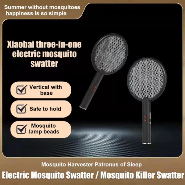 Zapper 2 in 1 Fly Swatter Trap Safety Design Insect Electric Insect Racket Interno da giardino esterno forniture Mosquito Light Trap Mosquito Swatter