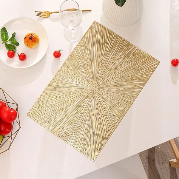 PVC Placemat yemek masası içi boş ped coaster pedler masa placemats sıcak stand placemat masa seti bardak altlık