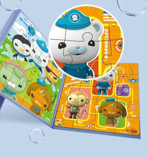 Original Octonauts Actionfiguren Magnetisches Puzzle Cartoon Tier Jigsaw Bild früh Bildung Spielzeug Geburtstagsgeschenk Kinder Spielzeug 240401