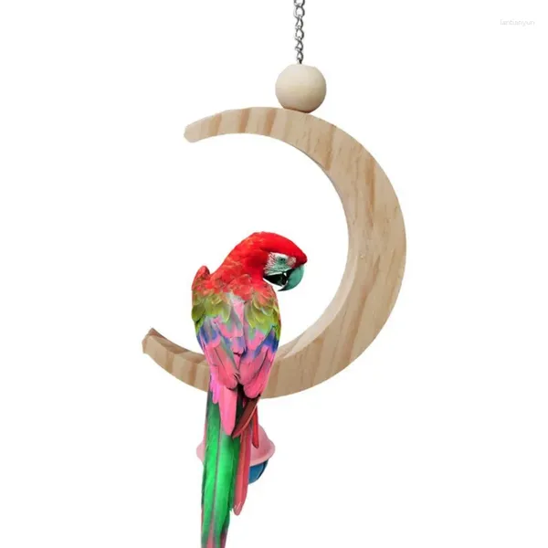 Diğer Kuş Malzemeleri Kuş Oyuncak Petrot Papakeet Budgie Cockates Cage Swing Toys Hangingtoy Brinquedo Hammock Ay Şeklinde Pajaros