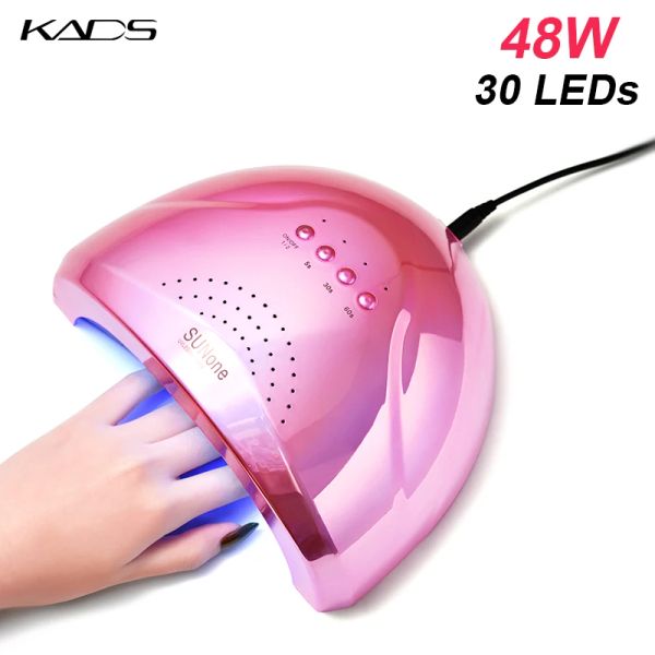 Клип Kads 48W ногтевая лампа Хина из гель -лак для ногтей на сушил