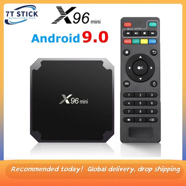 Box x96 Mini New Android 9.0 Smart TV Box x96 Mini S905W Cad Core Supporto 2.4G Wireless WiFi Media Box Settop Box Box