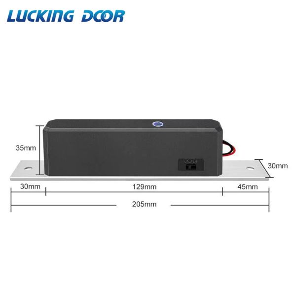 Lock -Locking Door Electric Drop Bolt Türschloss DC 12V Magnetische Induktion Automatisch Setz