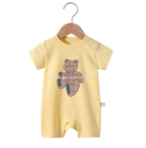 Neugeborenes Baby Strampler Infant Boys Mädchen Sommer Kurzärmeler Unisex Kleinkind Cartoon Jumpsuit Designer Kleidung2842267