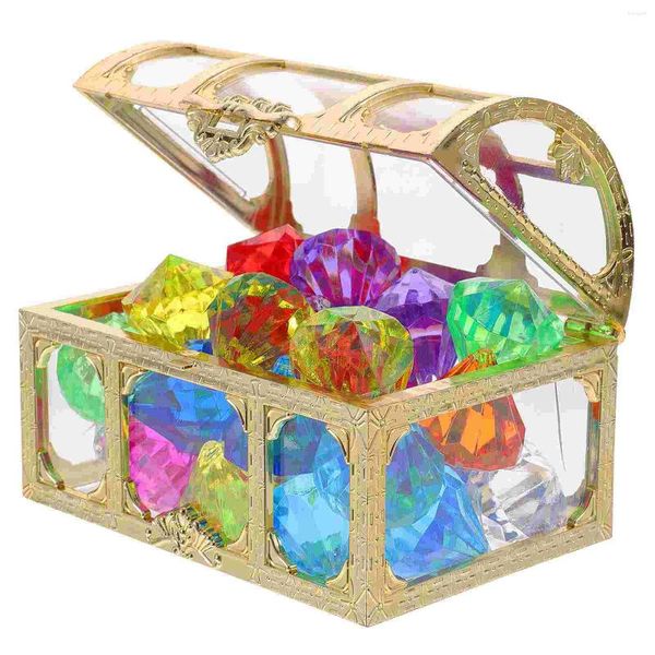 Vasi Princess Crystal Box Treasure Child BelDrens Girls Girls Acrilic Cubi di ghiaccio Crystals GEMS FINE