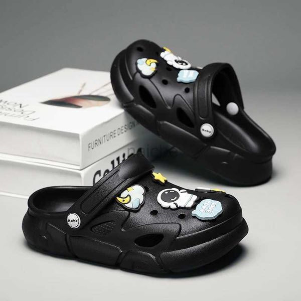 Slipper 2023 Yeni Kız Çocuk Sandaletleri 6-12 Yaşınca Çocuk Günlük Yaz Ayakkabıları Spor Yumuşak Kalın Sole Terlik Kız Ücretsiz Kargo 2449