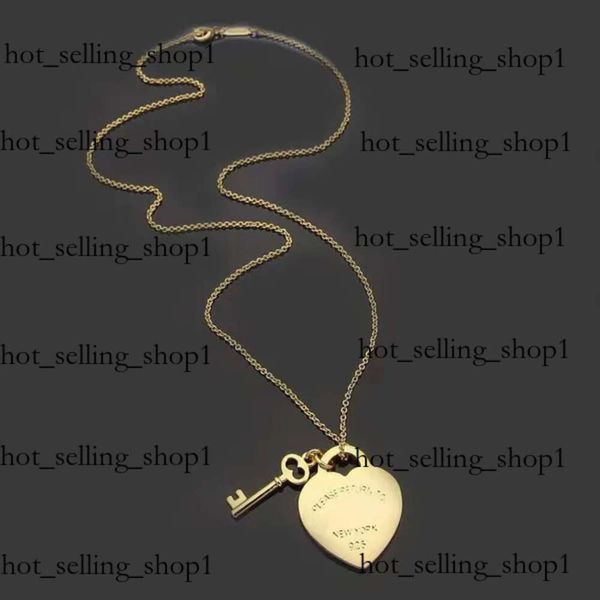 Marca di lusso Tiffancy Necklace Tiffant Necklace Collana Tiffancy Cancone Collana Heart Collana di alta qualità in acciaio in acciaio in acciaio Collana per i gioielli femminili 223