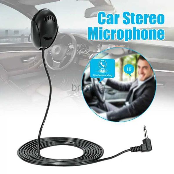 Mikrofonlar Mikrofon 3.5mm Araç Araç Kafa Ünitesi için Harici Mikrofon Bluetooth Etkin Ses Stereo Radyo Alıcı GPS DVD 3M Kablo 240408