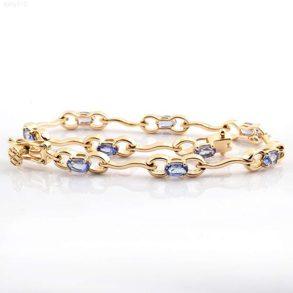 Super Sale Fast Moving Factory Preço encantador de 14k de ouro amarelo genuíno tanzanite pulseiras para festas ladras de ouro pulseira de ouro