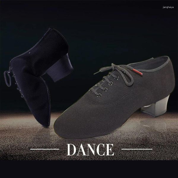 Tanzschuhe Bd 417 Großer Ballsaal Lateinische Männer Fabrik Großhandel Custom Modern Jazz Oxford Stoff Langlebige weiche Absatz 4,5 cm Salsa