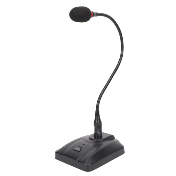 Mikrofone Schwierigkeitskondensatormikrofon Flexible 6,35 mm verkabelte Desktop -Mikrofon für Rundfunkkonferenzen Vorlesung
