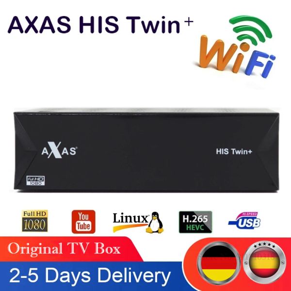 Caixa novo receptor de TV de satélite com 2x DVBS2 SAT Tuner instalado com AXAs seu Twin+ Linux E2 Open ATV TV Box Substitua ZGEMMA TV Box