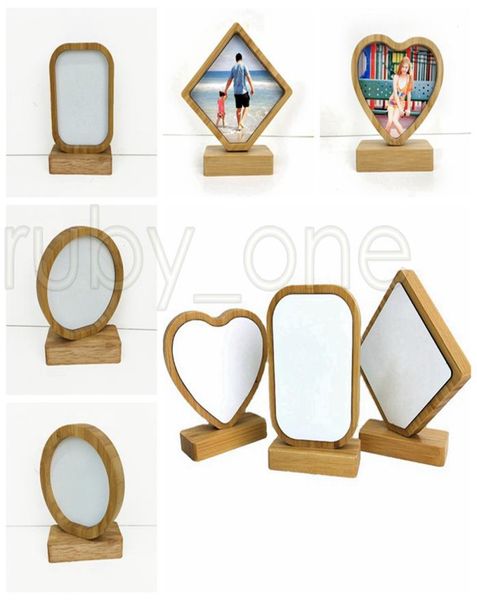 Transferência térmica Bambu PO Frames de bambu Crafts Sublimação Picture em branco Rahmen para Presentes de Natal Decoração de Desktop Supplie5051974