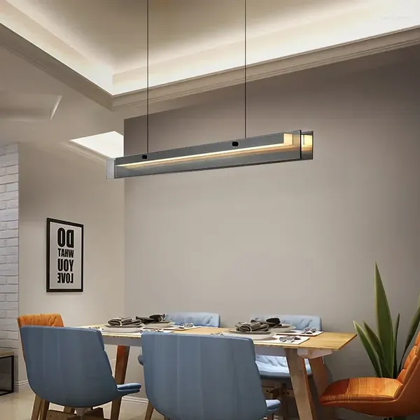 Avizeler Modern Minimalist Stil LED Avizesi Oturma Odası Mutfak Bar Kahve Masaları Ev Dekorasyon Haksız Işık Fikstürü