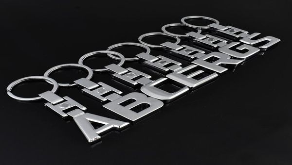 Anéis -chave para Mercedes Benz A B C E S R G 3D Letras Badge Carchain Keychains Metal Keyring Chain Chain Rings3298277