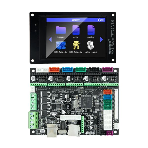 Pads Makerbase 3D Druckersteuerplatine Robin Nano V1.2 32bit Motherboard Support Marlin2.0 Support TFT 3,5 -Zoll -Touchscreen