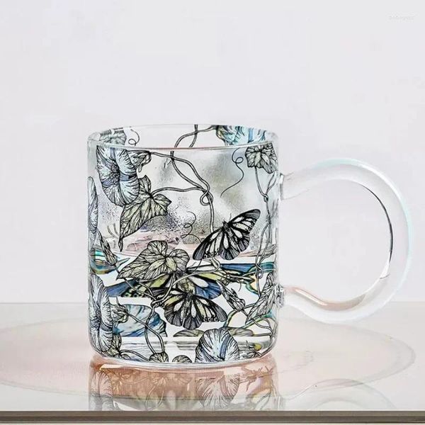 Tazze di vetro tazza di vetro resistente al caffè in stile inglese tazza tazza in ceramica cartone animato doni d'acqua