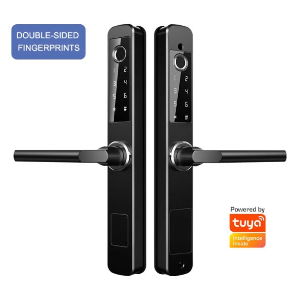 Lock Double -sidelaed Fitled Imprint Aluminium Door Tuya Smart Lock