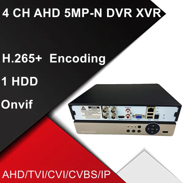 Gravador 4ch 8 canal dvr 5mp Video Recorder NVR H.265+ Híbrido 6 em 1 para TVI CVI CVBS AHD 4MP 1080P Câmera e câmera IP 5MP