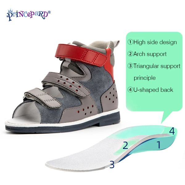 Sneaker Princepard Summer Orthopedic Shoes for Toddler Boys Girls High Back ARCH ARCH Supporto Antislip Sole e Thomas Heel