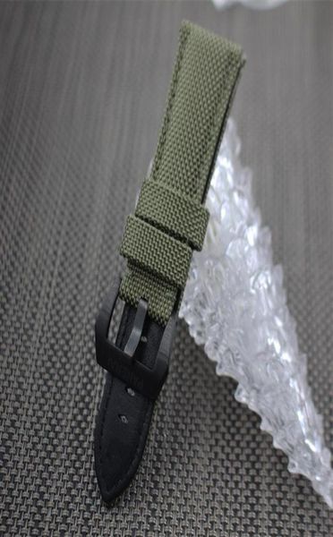 Banda de relógio de nylon integral Strap 22mm 24mm 26mm à prova d'água Banda de relógios de pulso Sport de aço inoxidável fivela para PAM344R7545082