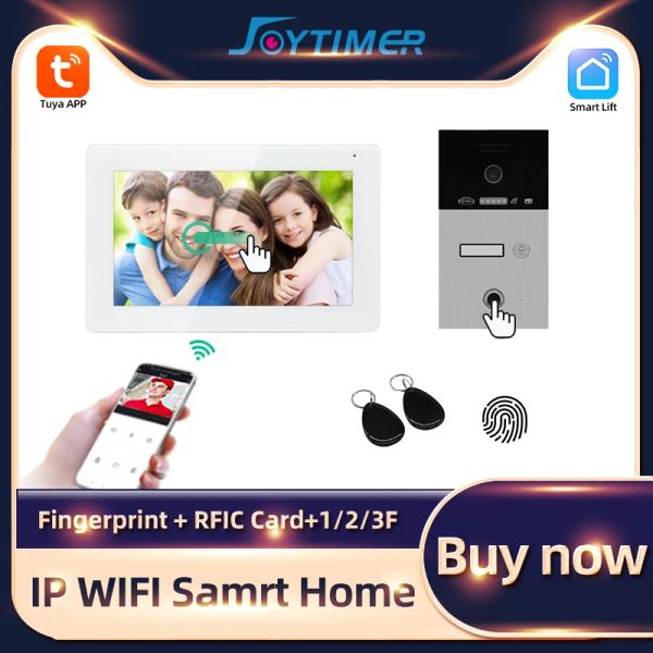 Intercom Joytimer IP Wi -Fi беспроводной видео -интерком -intercom System Tuya Smart Video Door Support Phone -отпечаток разблокировать вилла 1F/2F/3F RFIC Card