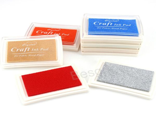 Candy Color Ink Pad Hand Account Diy Stamp Schwamm Stempel Stempel Office School Supplies Fingerabdruck Scrapbooking Accessoires BH69706870413