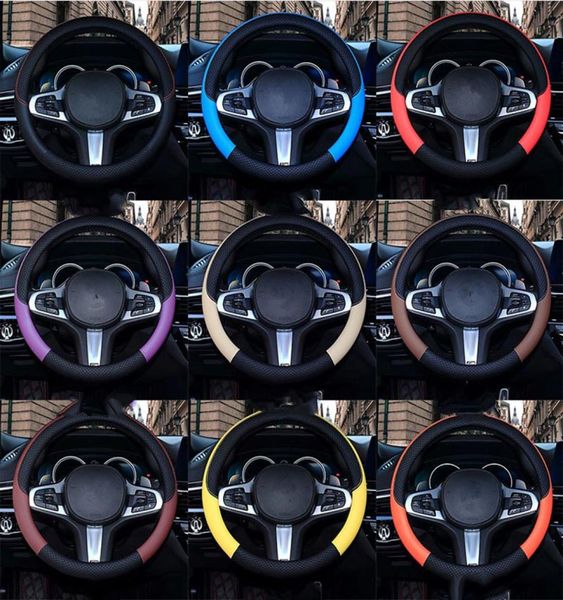 Coperchio ruota dello sterzo per auto coperte per auto decorazioni interni in pelle forniture protettive per tutte le stagioni DHL Freight5104405