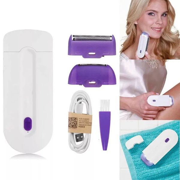 Kit de remoção de cabelo indolor toque a laser Touch Epilator USB Mulheres recarregáveis Corpo Face Biquíni de Mão Removedor de Révendo de Mão Aparelhos 240408