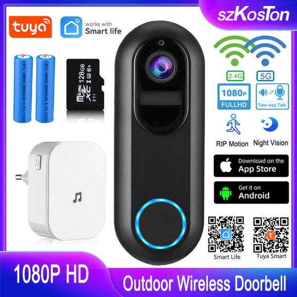 GUASH TUYA Smart Home Wifi Video Canna 1080P Outdoor Wireless Camera da portafamera Protezione della sicurezza Security Protezione residenziale Visione notturna