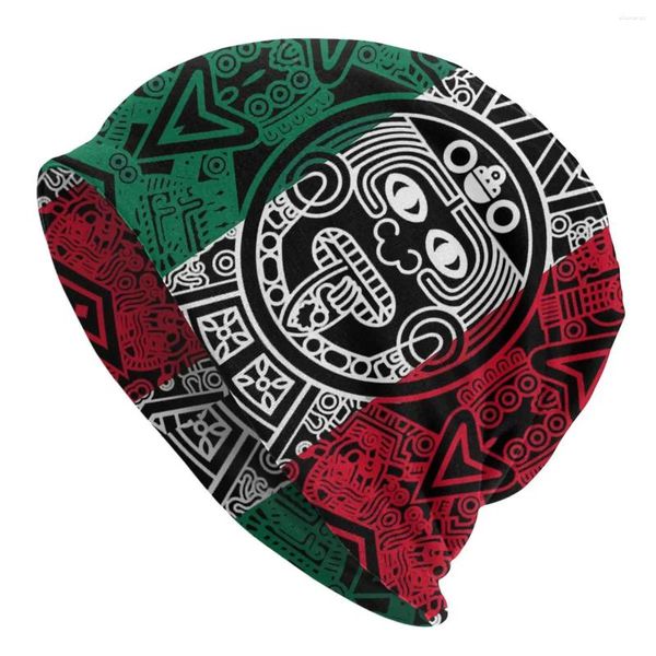Берец Мексиканский флаг майя ацтек календарь промыл тонкий капот велосипедный случай повседневных шапок защита от мужчин женские шляпы