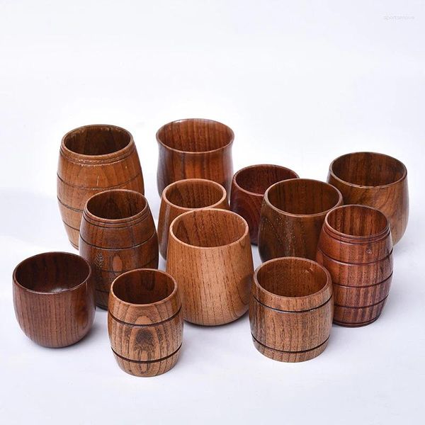 Becher Holz großer Bauch Kaffee Tee Tee Milch Becher Naturfichte Holz Wasser Küchenbar Bier Getränkwaren Buschcraft Camping Japan Style Style