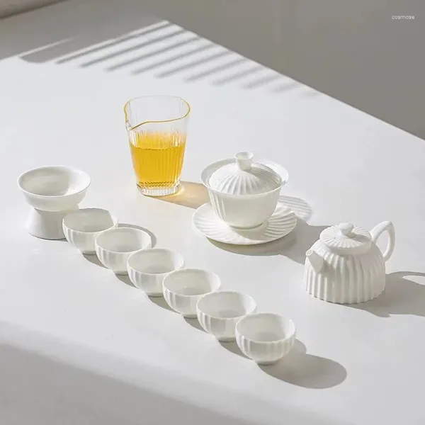 Чайные наборы баранины жирная нефритовая белая фарфоровая чаша чашка чаша