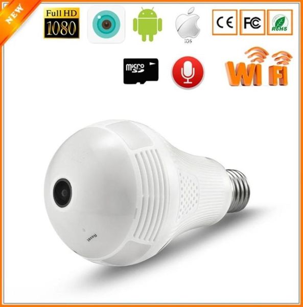 Yituo 360 градусов 1080p беспроводная IP -камера лампочка Light Fisheye Smart Cctv камеры 2 Мп панорамная безопасность Wifi267c1360750