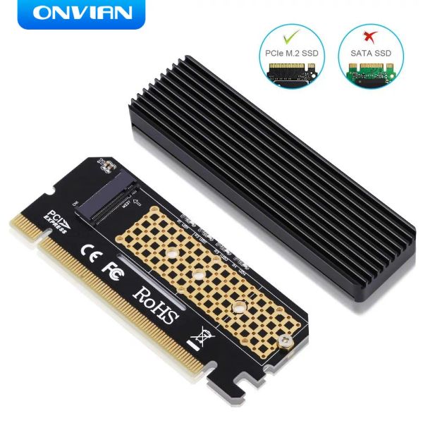 Адаптер Onvian M.2 в PCIE X16 CARD Adapter Card PCIE в M.2 Преобразовать адаптер NVME SSD Адаптер M2 M -ключ интерфейс PCI Express 3.0 FASTDELIVER