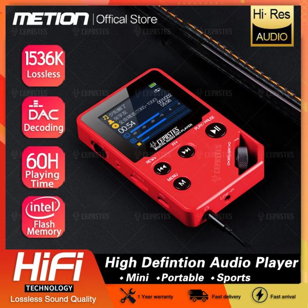 Игроки 2023 Новый высококачественный MP3 Music Player DAC HD Lossless Hifi Stereo Walkman Portable Sports Materment Mp3 FM/Ebook/Recorder