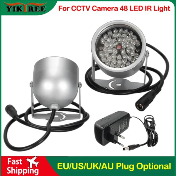 Accessori Invisible Illuminator Infrared 60 gradi 48 LED LED LED per visione notturna CCTV Sicurezza IR Camera Riempimento Luce Usa 12V2A Potenza