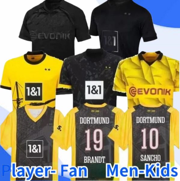 2024 2025 Reus Reyna Maglie da calcio 23 24 Coppa Versione Dortmunds Kamara Hummels Adeyemi Brandt Shirt Hazard Ryerson Bynoe-Gittens Kit Kit Uniforms