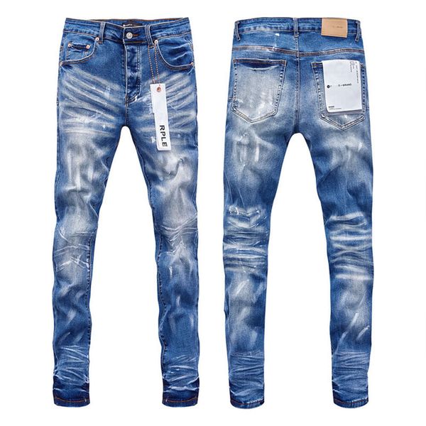 Purple Jeans Men Designer Purple Jeans Spot Производитель прямой продажи фиолетовые бренды джинсы весны Новые корейские брюки для похудения