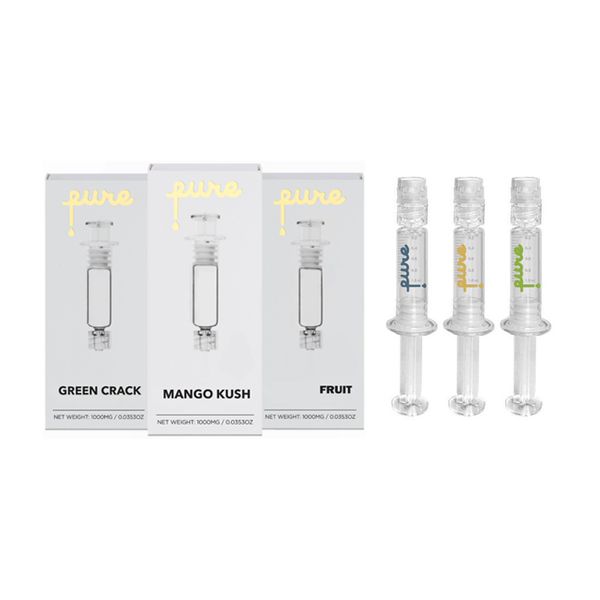 Svuoto nuovo 1 ml Pure 3 sapori mango kush siringhes siringa contenitore a iniezione di olio liquido