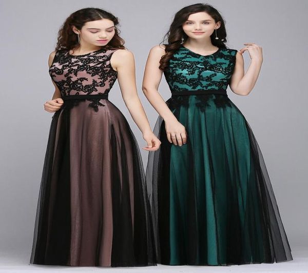 Magazzino americano eleganti abiti da ballo in tulle in pizzo nero 2020 Design unico abiti da sera borundy da sera con boutique a ghigliottina D2905686