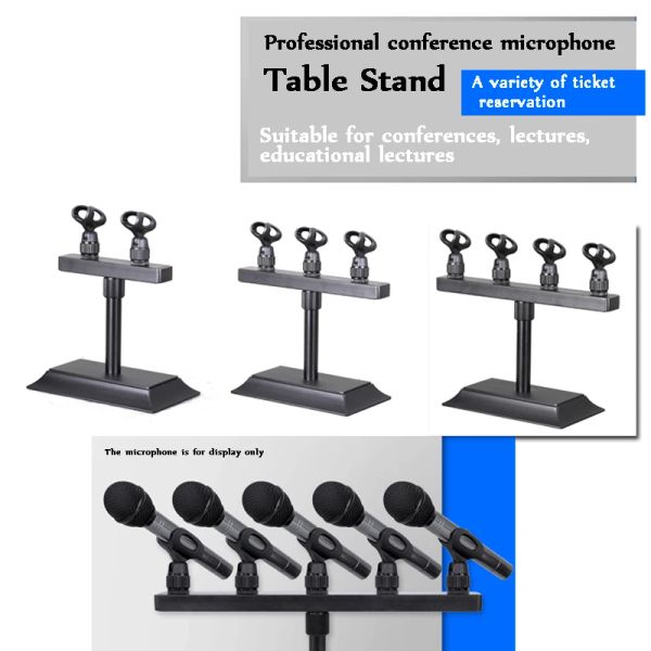 Accessoires Professional Desktop Mikrofonstand Auditorium Konferenz Sprachbaugruppe Mikrofon Ständer ein Ziehen Sie fünf Full Metal Desktop MI