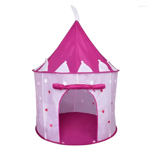 Tende e rifugi per bambini giocano una tenda per bambini rosa scoperta per esterni.