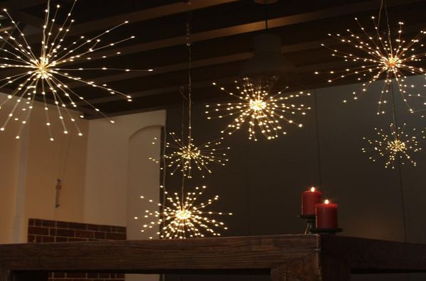 Fireworks String 200 Lâmpada solar 8 LED LUZES DE LED DE DECORAÇÃO DE REMOTO LUZ NASSA DE XMAS PARA A FESTA NATAL GGA25191213949