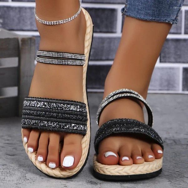 Сандалийские женские туфли в продаже открытые тапочки на ногах летние винтажные цветы повседневные пляж