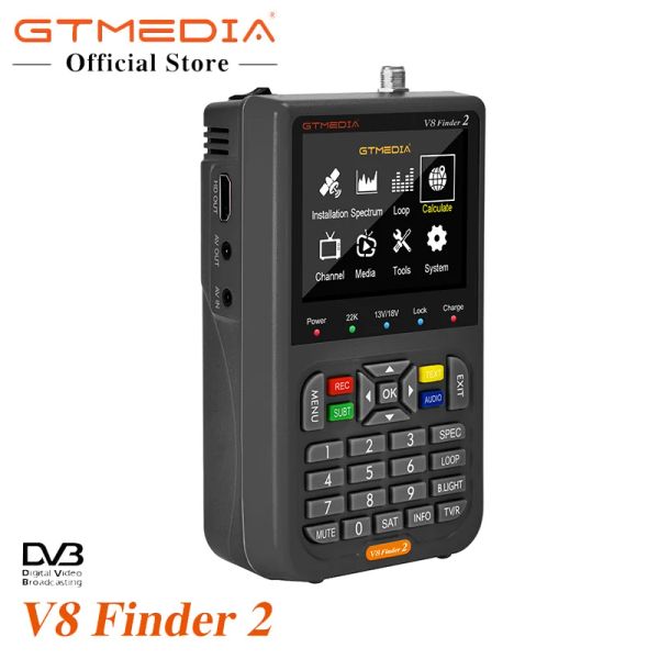 Kutu GTMedia V8 Finder 2 Dijital Uydu Sinyal Bulucu DVBS/S2/S2X 1080P HD H.264 V8 Finder2 TV SatFinder Finder Meter'dan Daha İyi