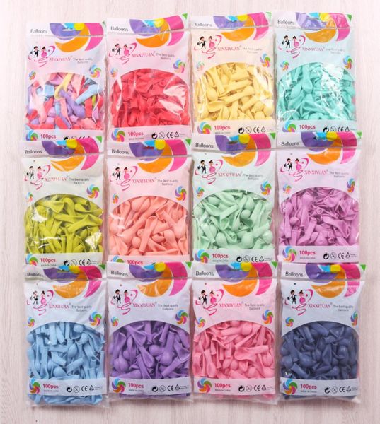 200pcs 5 polegadas Macaron Balões Pure Balloons Color Latex Decoração de festa de festas Ballon Baby Shower Girl Helium Globos New3003427